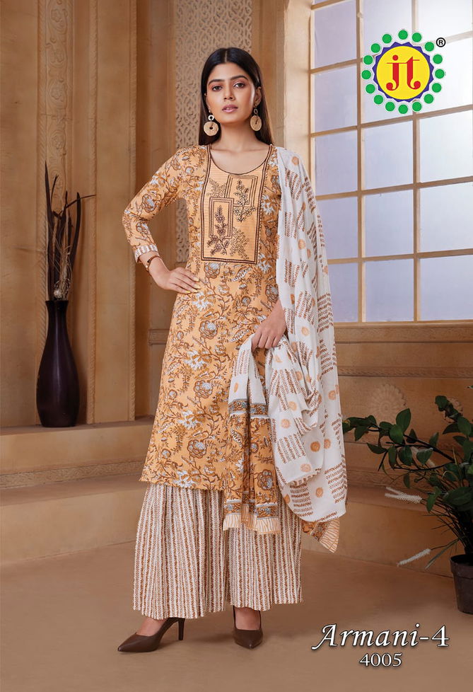 Jt Armani Vol 4 Printed Cotton Dress Material Catalog
